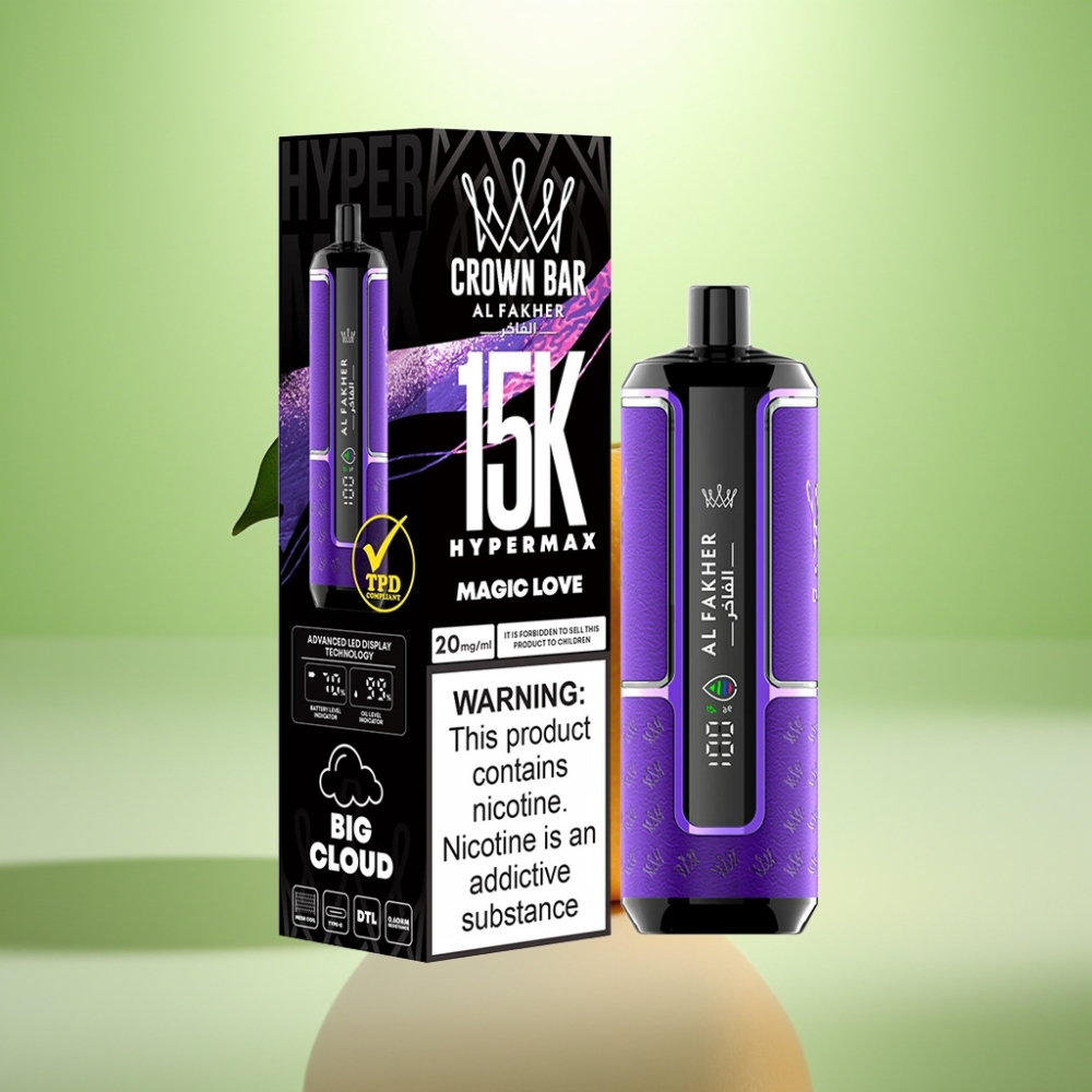 Al Fakher Crown Bar 15K Hypermax Dispozabil Vape Kit - 22ml, 600mAh, 15.000 puševa, 6mg/ml