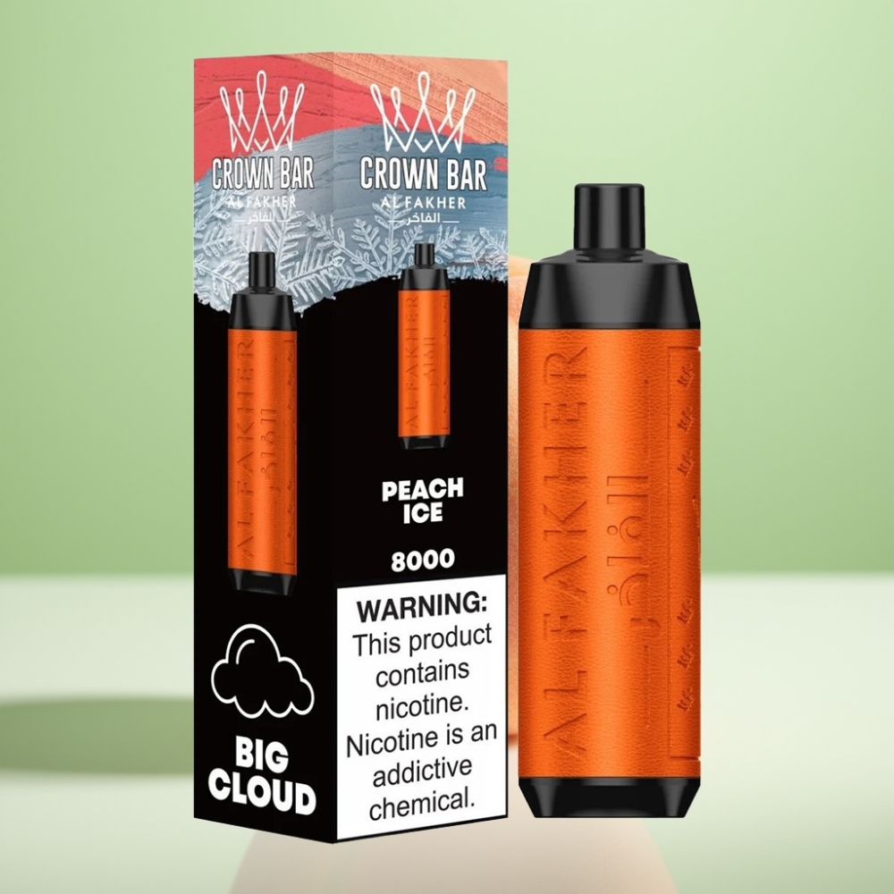 Al Fakher Crown Bar 8000 Crystal Dispozabil Vape Brest Ledeni - 18ml, 5mg, 8000 Puffova, 600mAh