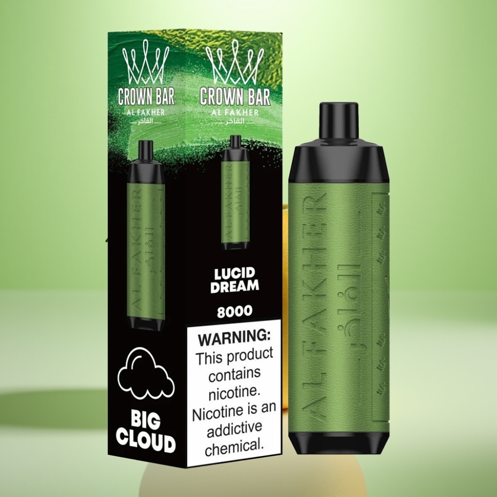Al Fakher Crown Bar 8000 Crystal Dispozabil Vape Lucid Dream – 18ml, 5mg, 8000 puševa