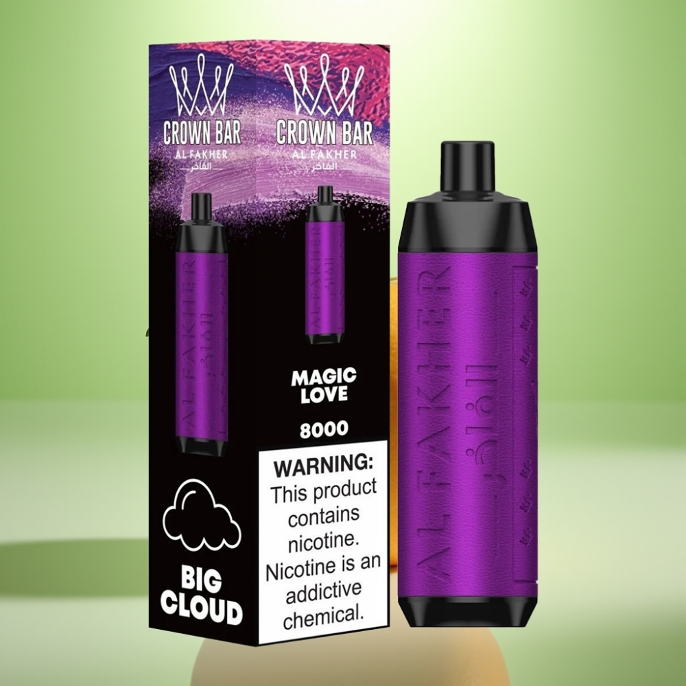 Al Fakher Crown Bar 8000 Crystal Dispozabil Vape Magic Love – 18ml, 8000 pufova, 5mg nikotina, 600mAh baterija