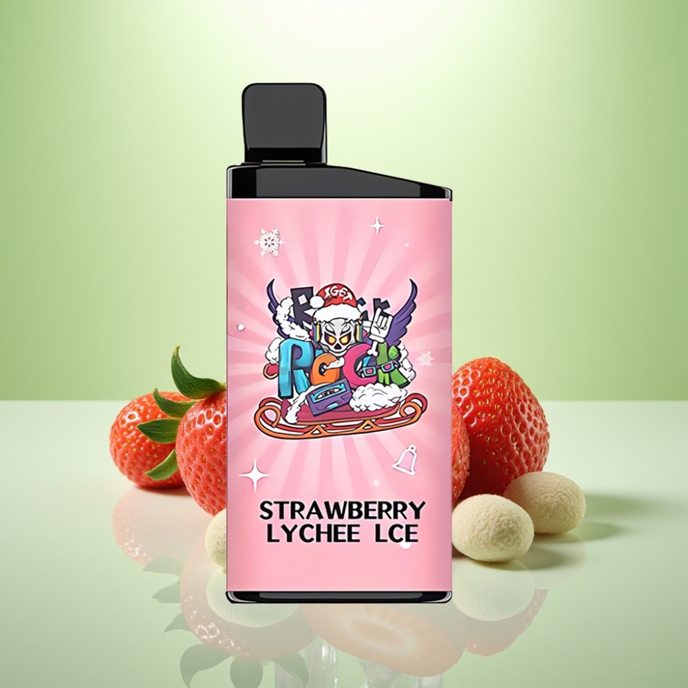 IGET Bar 3500 Puffs Dispozabil Vape Jagoda Liči Led – 1400 mAh, 1.2 Ohm Mesh Coil