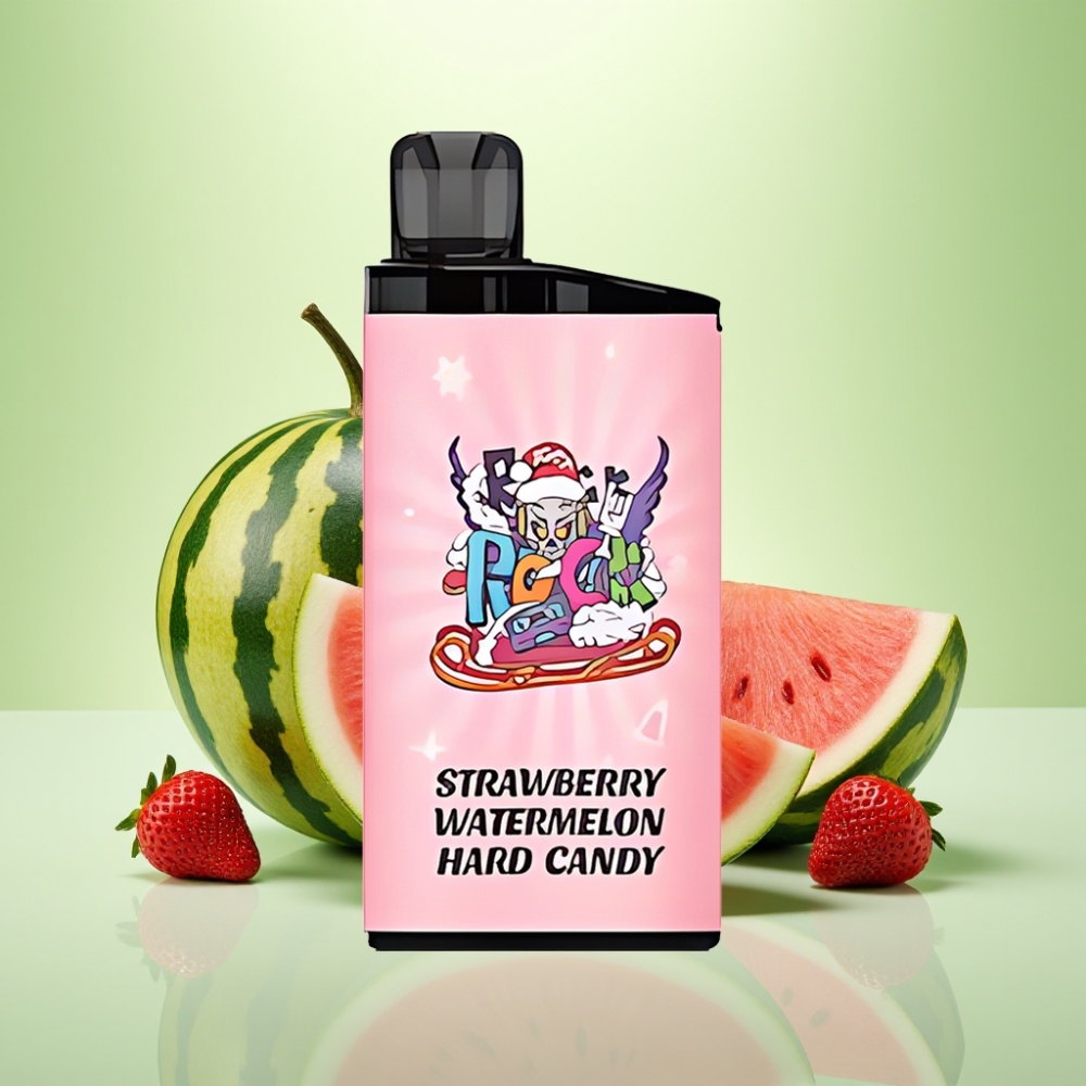IGET Bar 3500 Puffs Dispozabilna Vape Jagoda Lubenica Tvrdi Bombon - 1400 mAh, 1.2 Ohm Mesh Coil, 78g