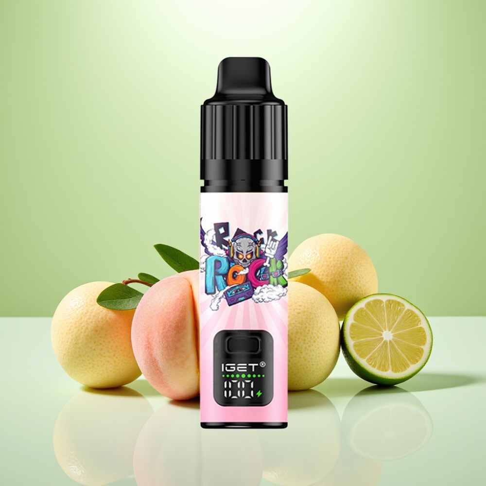IGET BAR PLUS S3 POD 10000 Puffs Dispozabil Vape Breskva Liči Lime Led – 5% nikotina, 18 ml tečnosti, 950 mAh baterija