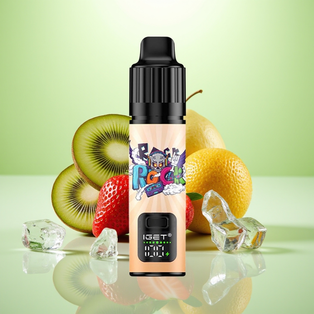 IGET BAR PLUS S3 POD 10000 Puffs Dispozabil Vape Jagoda-Kivi Led 18ml 5% 950mAh