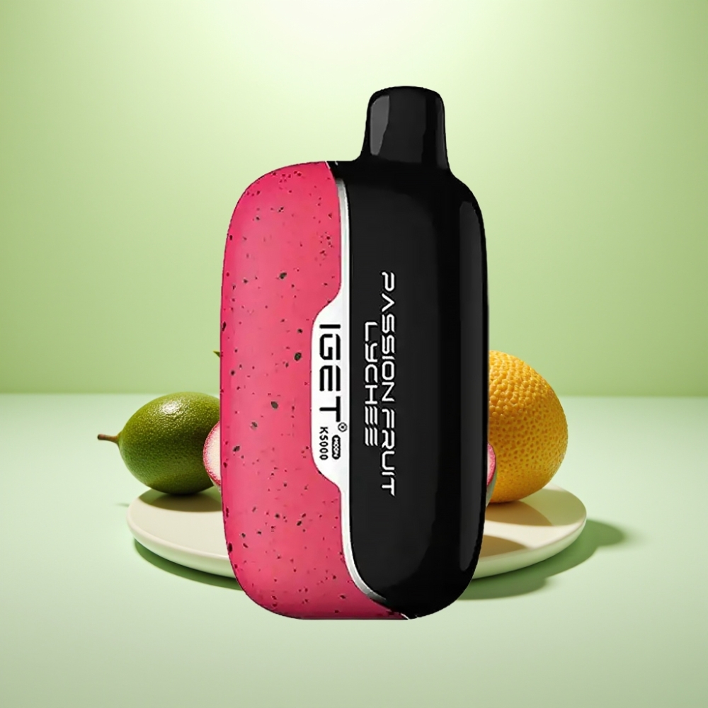 IGET Moon K5000 Puffs Dispozabil Vape Пасион Воће Личи, 5000 Пуфова, 1.35 Ohm Mesh Coil