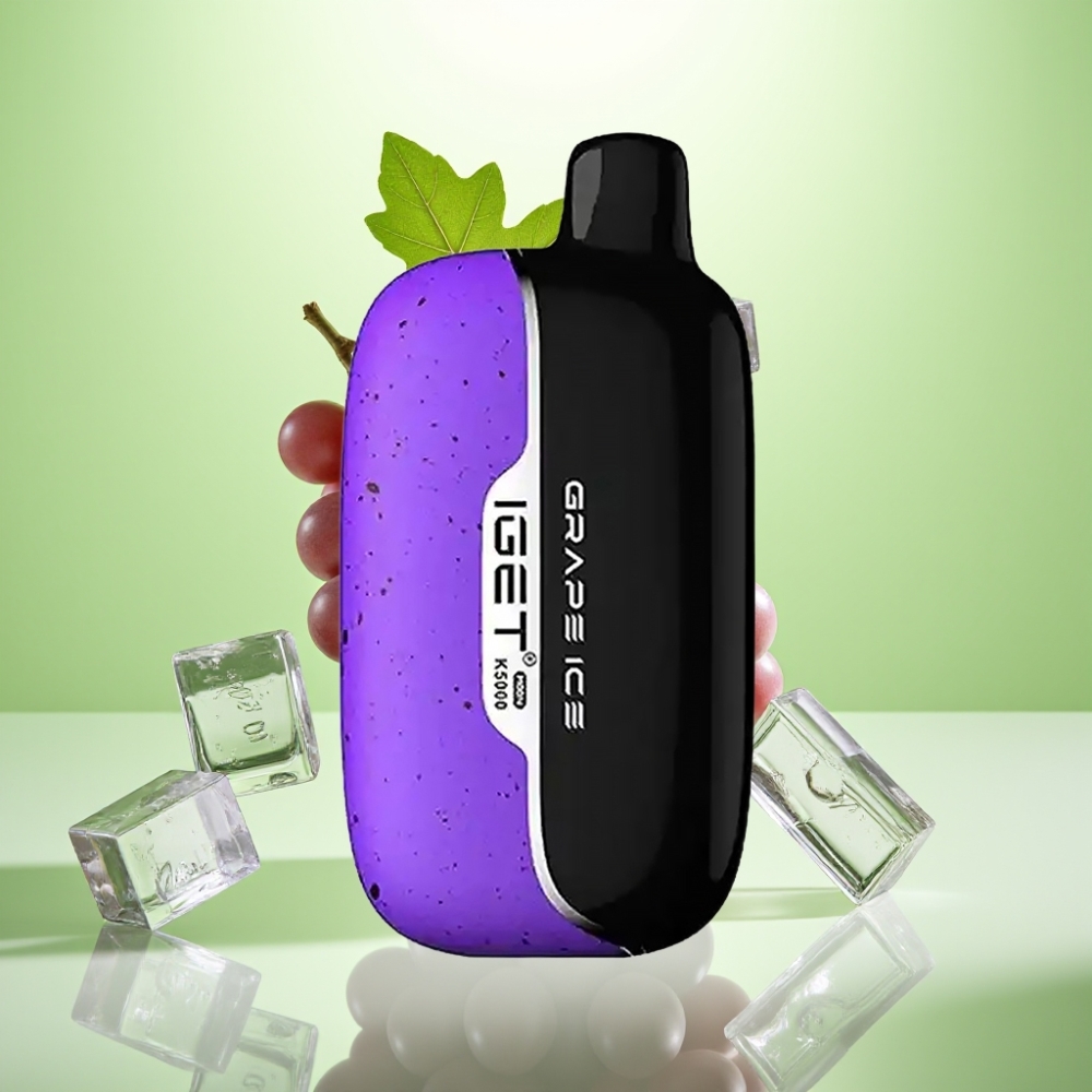 IGET Moon K5000 Puffs Dispozabil Vape Grozdana Led – 5000 Puffova, 1.35 Ohm Mesh Coil, 81.5 g