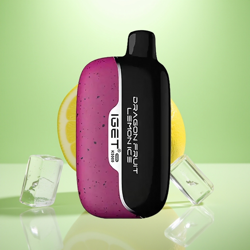 IGET Moon K5000 Puffs Dispozabil Vape Zmaj Voće Limun Led, 5000 Pufova, 1.35 Ohm Mesh Coil