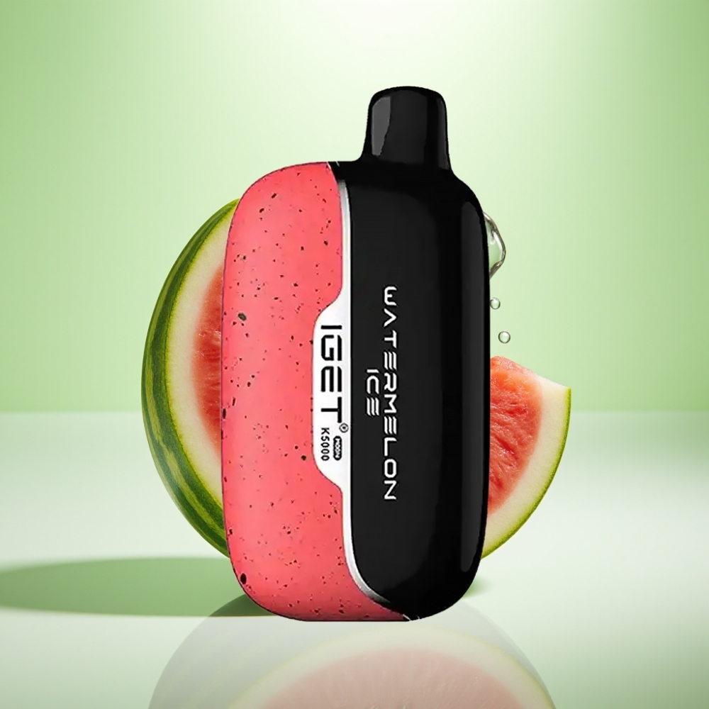 IGET Moon K5000 Puffs Dispozabilna Vape Lubenica Led – 5000 Pufova, 1.35 Ohm Mesh Coil, 81.5 g