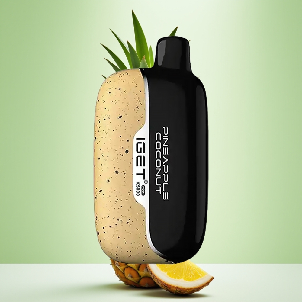 IGET Moon K5000 Puffs Dispozabilni Vape Ananas Kokos, 5000 Pufova, 1.35 Om Mrežasti Kalem