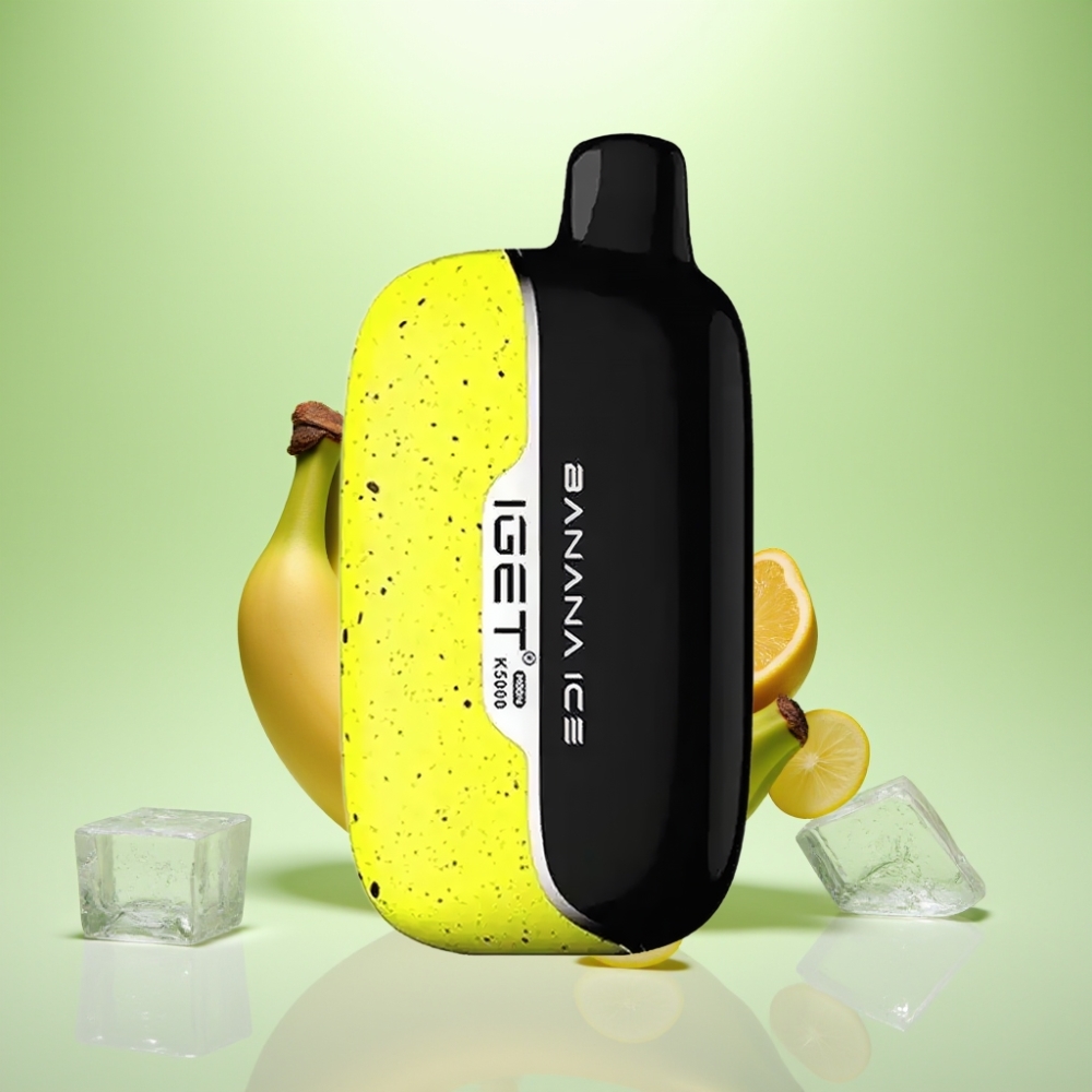 IGET Moon K5000 Puffs Jednokratna Vape Banana Ice, 5000 Puffova, 1.35 Ohm Mesh Coil