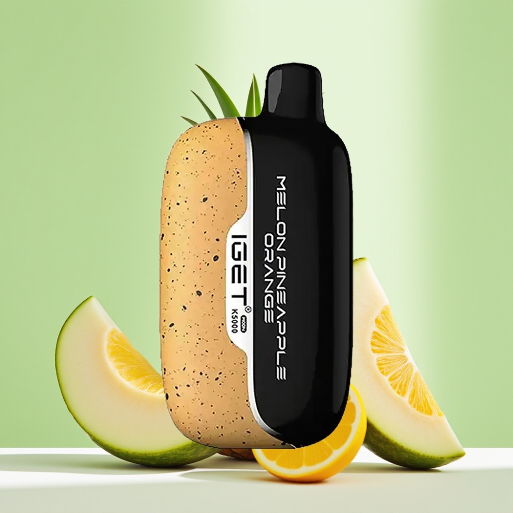 IGET Moon K5000 Puffs Jednokratna Vape Dinja Ananas Narandža - 5000 Puffova, 1.35 Ohm Mesh Coil
