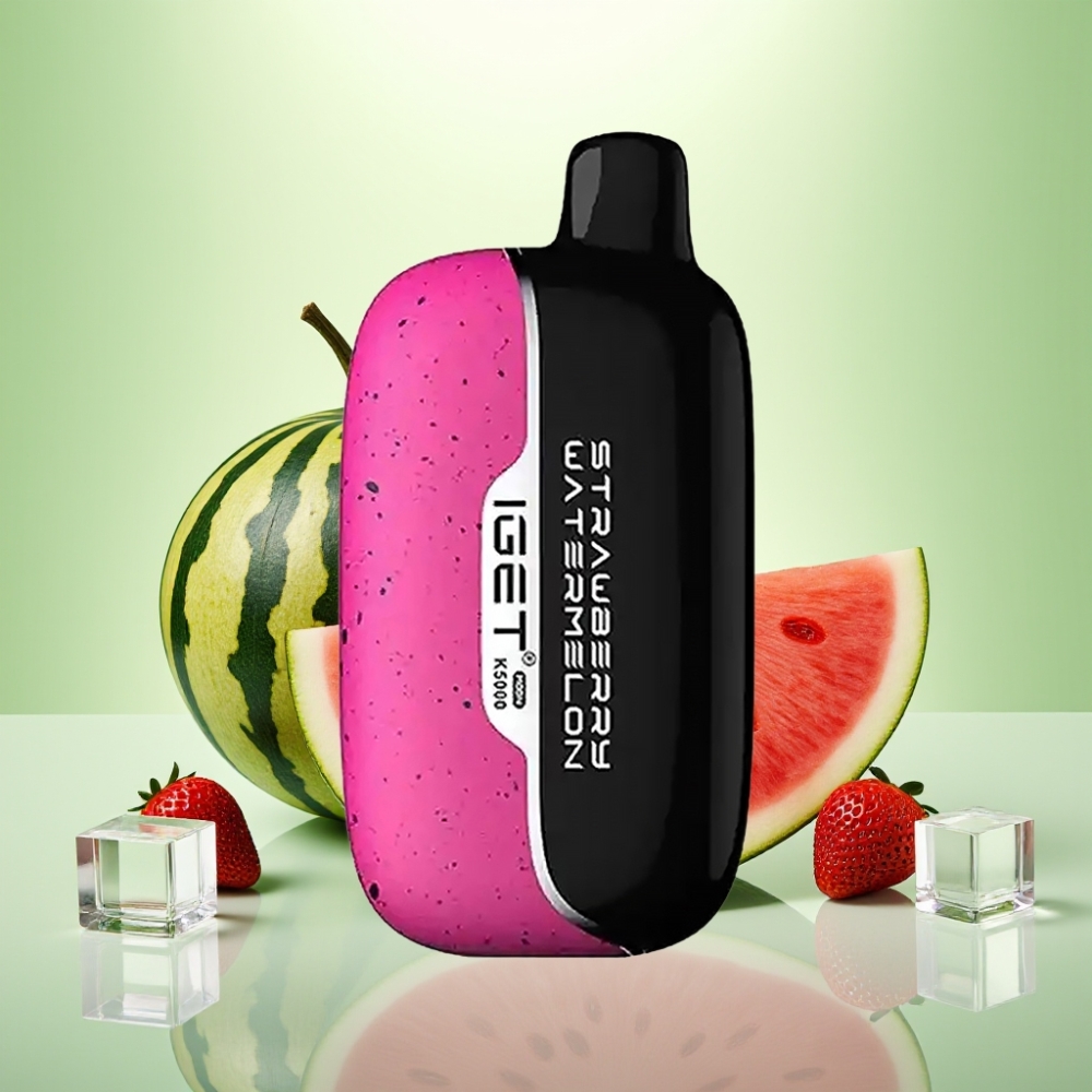 IGET Moon K5000 Puffs Jednokratna Vape Jagoda Lubenica Led, 5000 Pufova, 1.35 Ohm Mesh Coil