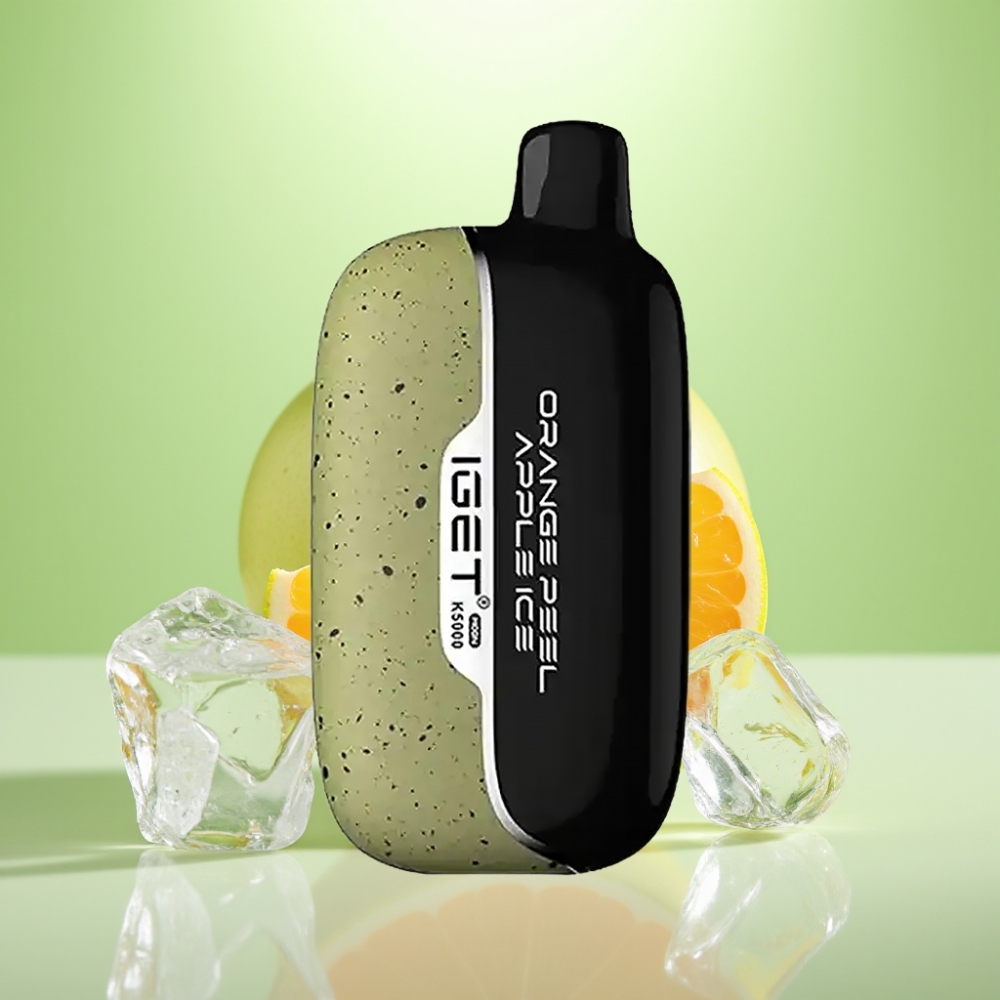 IGET Moon K5000 Puffs Jednokratna Vape Narandžasta Kore Jabuka Led, 81.5 g, 5000 Pufova, 1.35 Ohm Mesh Coil