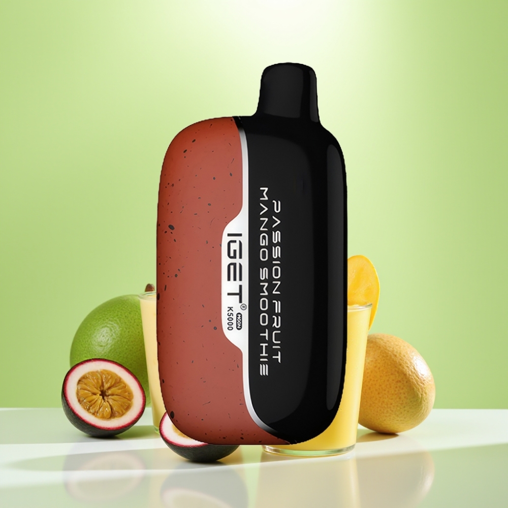 IGET Moon K5000 Puffs Jednokratna Vape Pasiflora Mango Smoothie – 5000 Pufova, 1.35 Ohm Mesh Coil