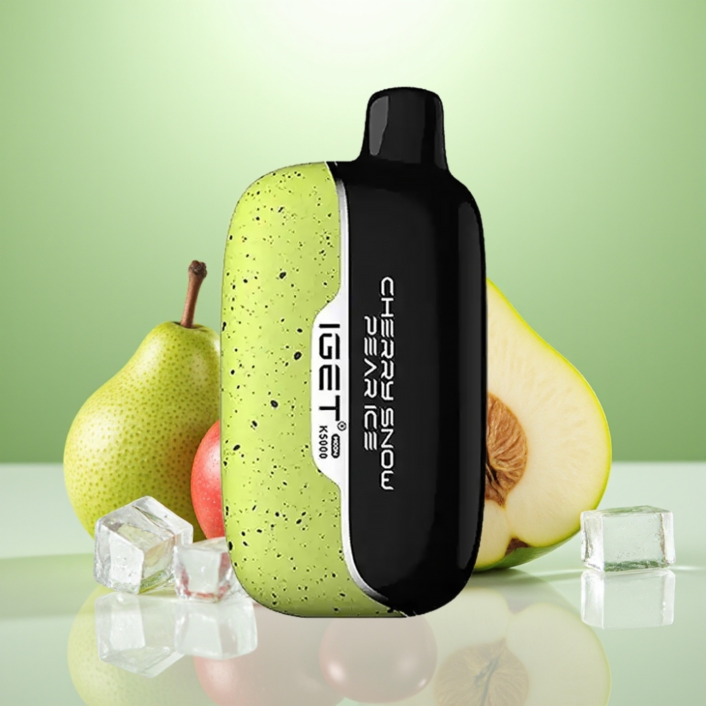 IGET Moon K5000 Puffs Jednokratna Vape Trešnja Sneg Kruška Led, 5000 Pufova, 1.35 Ohm Mesh Coil, 81.5 g