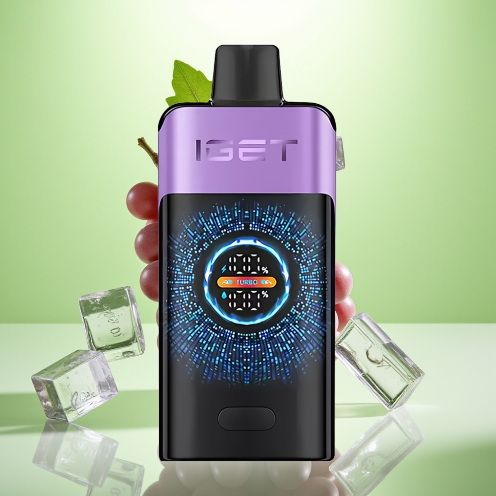 IGET ONE 12000 Pufova Jednokratna Vape - Grožđe Led, 2700 mAh, 0.6 ohm Dual Mesh Coil