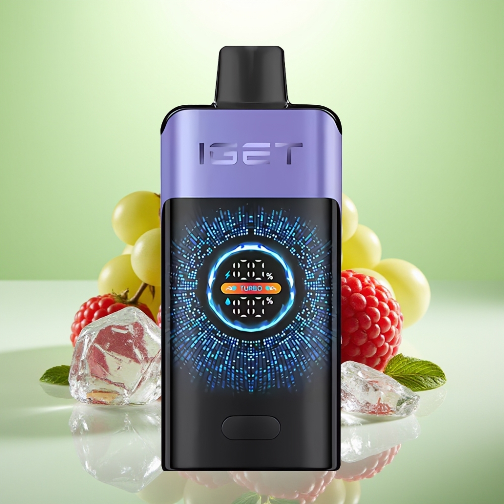 IGET ONE 12000 Pufova Jednokratna Vape – Malina Grožđe Led, 2700 mAh, 0.6 ohm Dual Mesh Coil