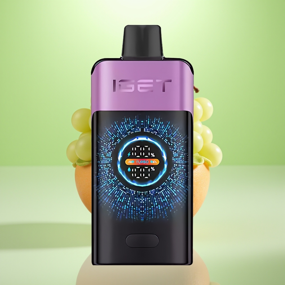 IGET ONE 12000 Pufova Jednokratna Vape sa 2700 mAh Baterijom i 0.6 ohm Dual Mesh Kalemom - Grožđe Chupa Chups