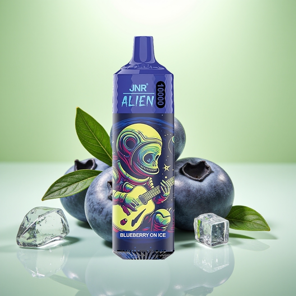 JNR Alien 10000 Puffs Dispozabil Vape Borovnica na ledu - 850mAh, 20ml, Type-C, RGB