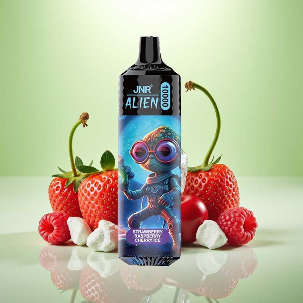 JNR Alien 10000 Puffs Dispozabil Vape Jagoda malina trešnja led – 850mAh, 20ml, Type-C