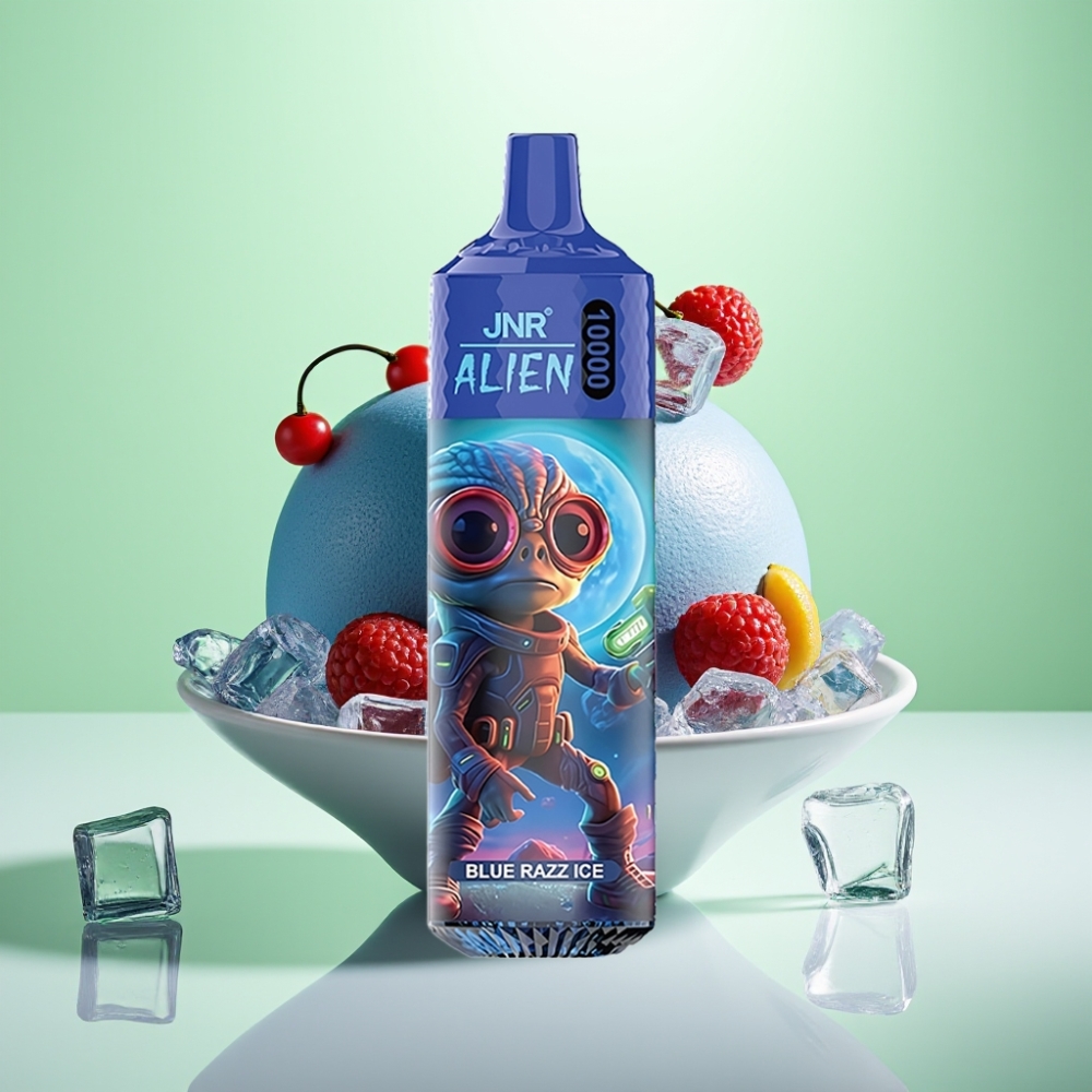 JNR Alien 10000 Puffs Dispozabil Vape Plavi razz led - 850mAh, 20ml, Type-C, RGB svetla