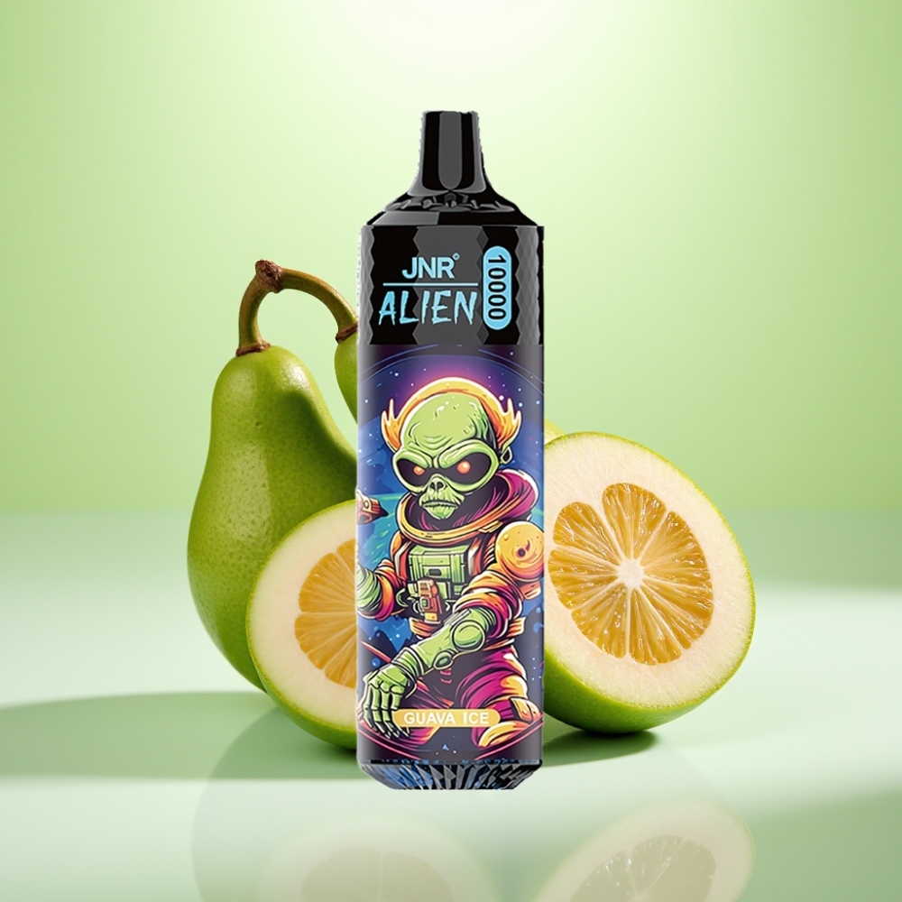 JNR Alien 10000 Puffs Dispozabilna Vape Guava led - 850mAh, 20ml, Type-C