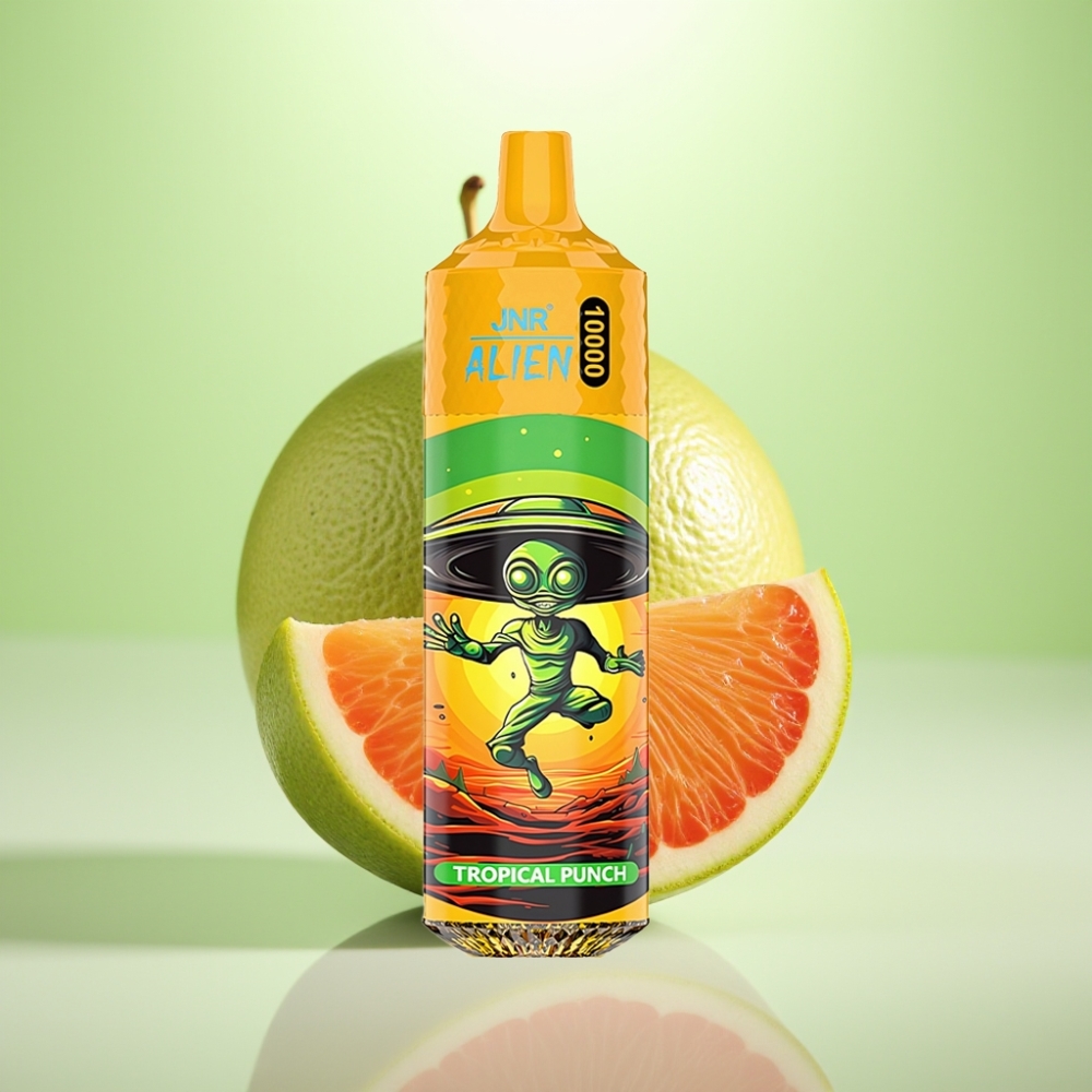 JNR Alien 10000 Puffs Dispozabilna Vape Tropični Punch – 850mAh, 20ml, Type-C, RGB