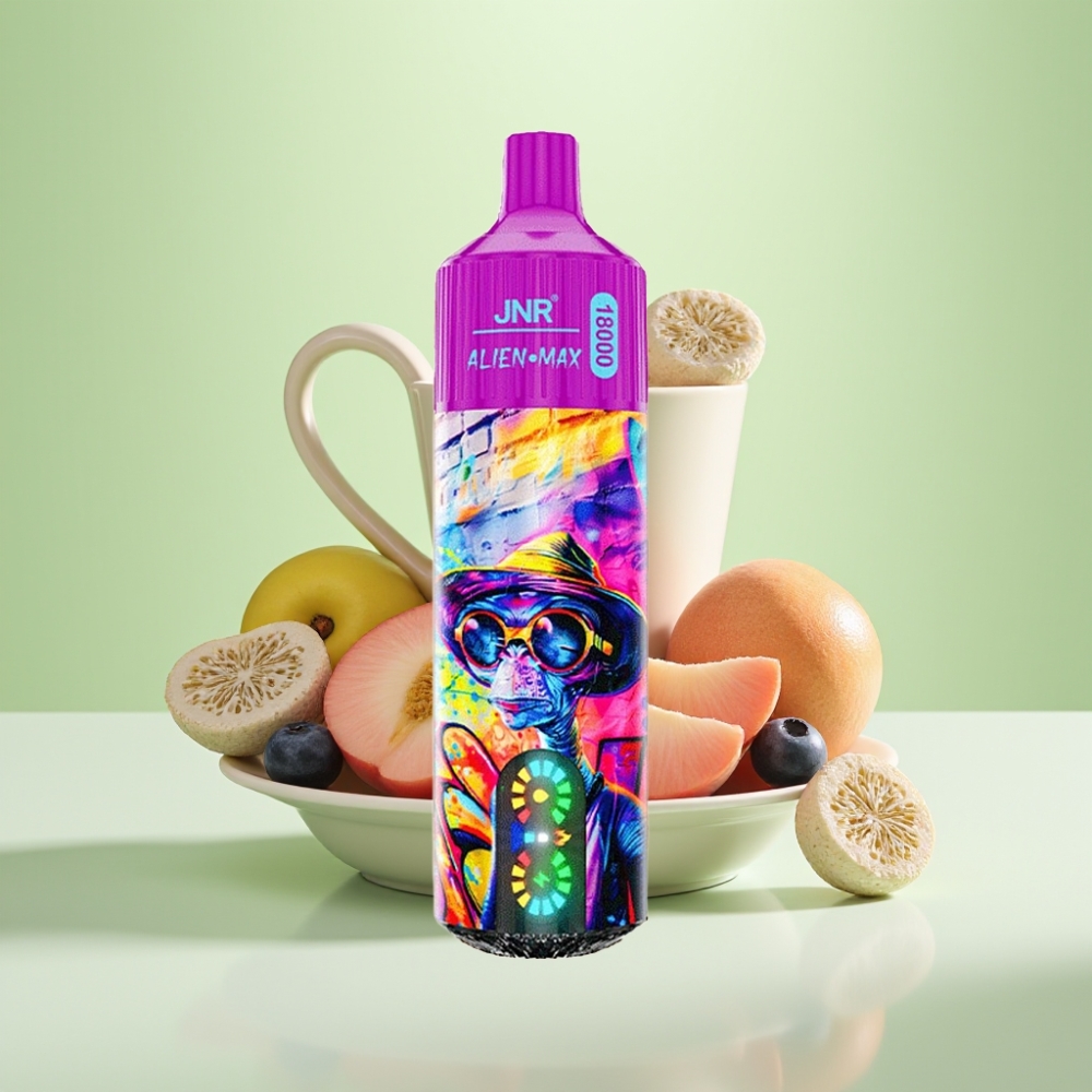 JNR Alien Max 18000 Puffs Dispozabil Vape Breskva Borovnica Bombonica - 28ml, 850mAh, Tip-C punjenje
