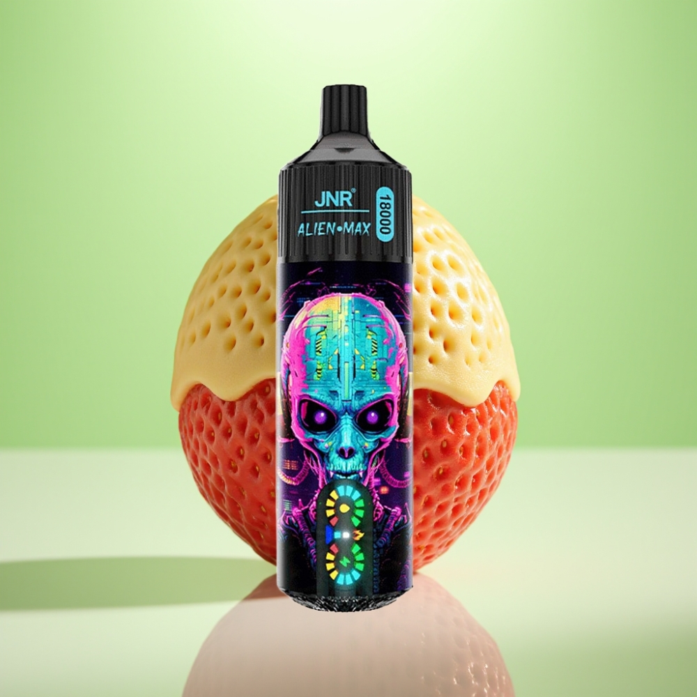 JNR Alien Max 18000 Puffs Dispozabil Vape - Dual Mesh Coil, 28ml E-tečnost, 850mAh Baterija, Type-C Punjenje, Hubba Bubba Jagoda