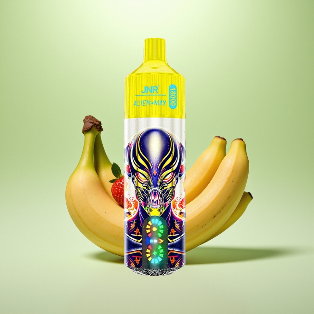 JNR Alien Max 18000 Puffs Dispozabil Vape Jagoda Banana - Dual Mesh Coil, 28ml E-tečnost, 850mAh Baterija