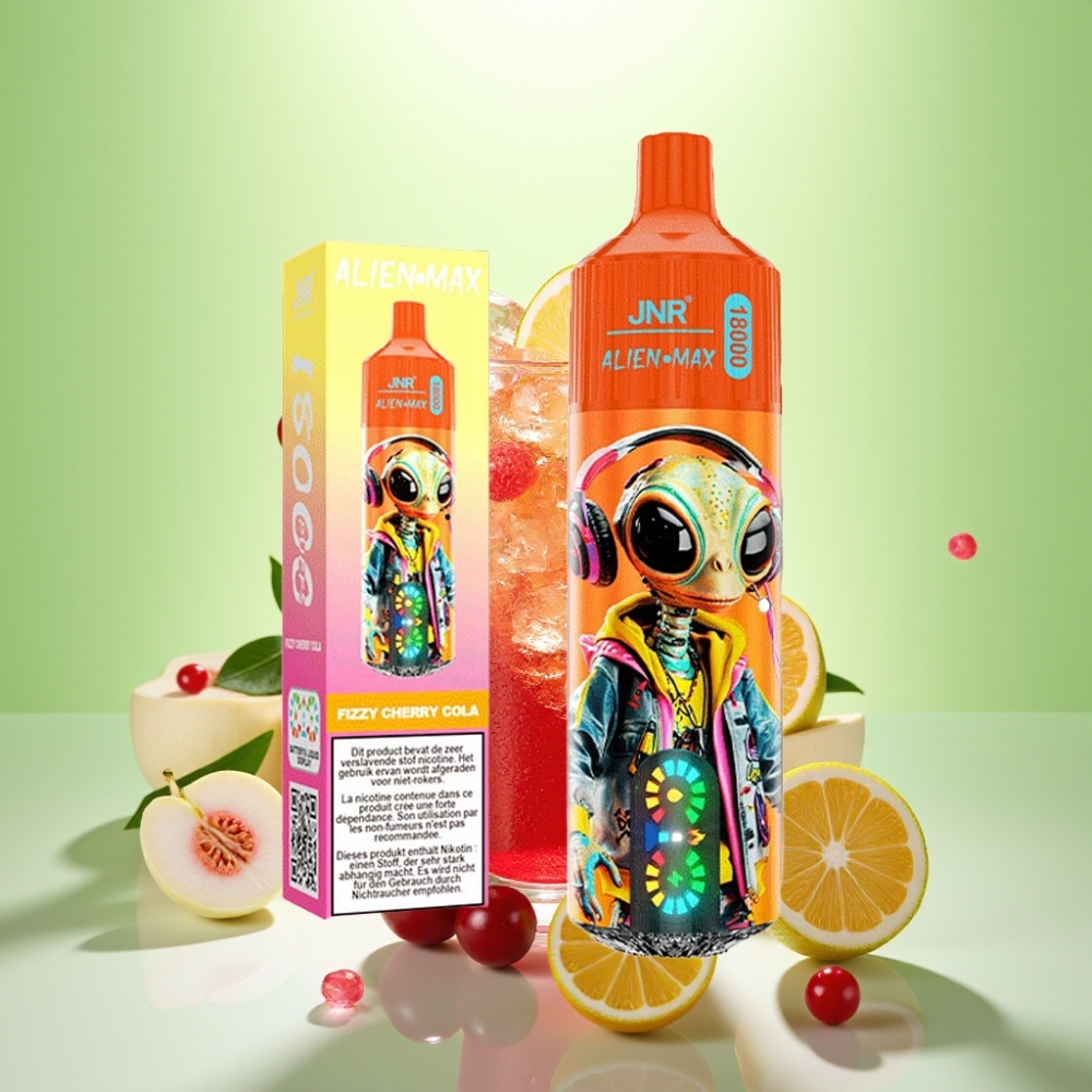 JNR Alien Max 18000 Puffs Dispozabilna Vape Gazirana Višnja Kola – 28ml, 850mAh, Tip-C punjenje