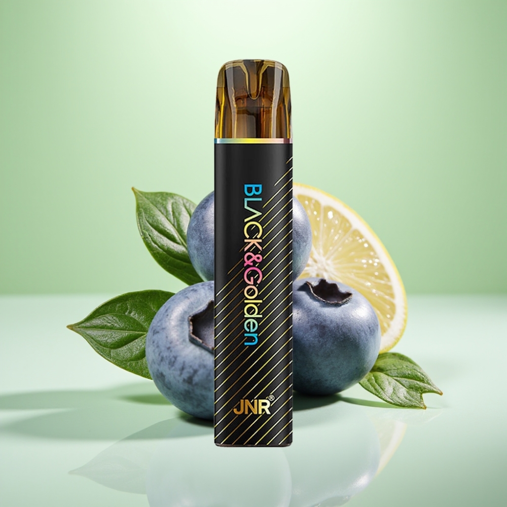 JNR Black&Golden 600+200 Puffs Dispozabil Vape Боровница жвака, 800 Puffs, 550mAh, 2ml, TPD