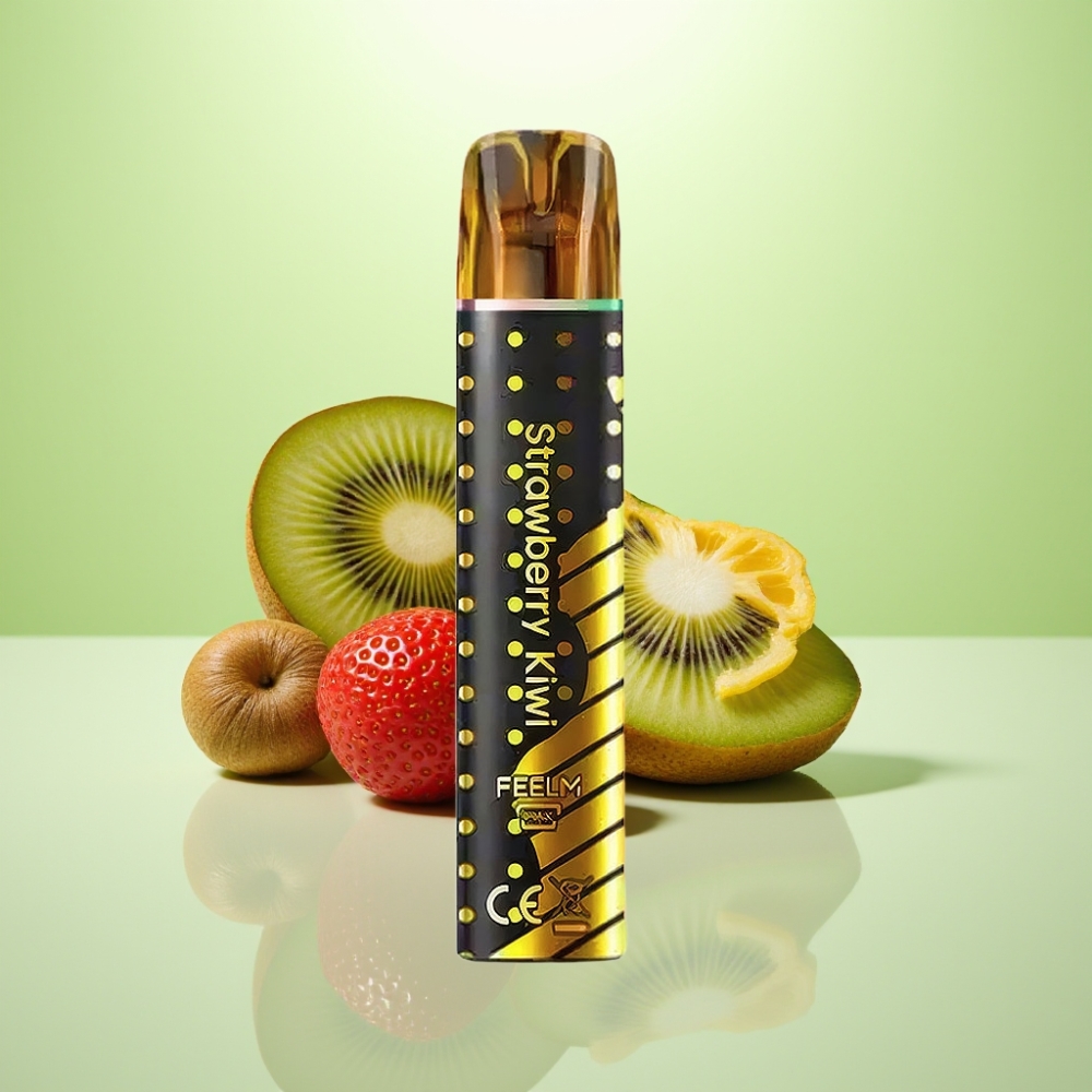 JNR Black&Golden 600+200 Puffs Dispozabil Vape Jagoda-Kivi, 800 Puffs, 550mAh, 2ml