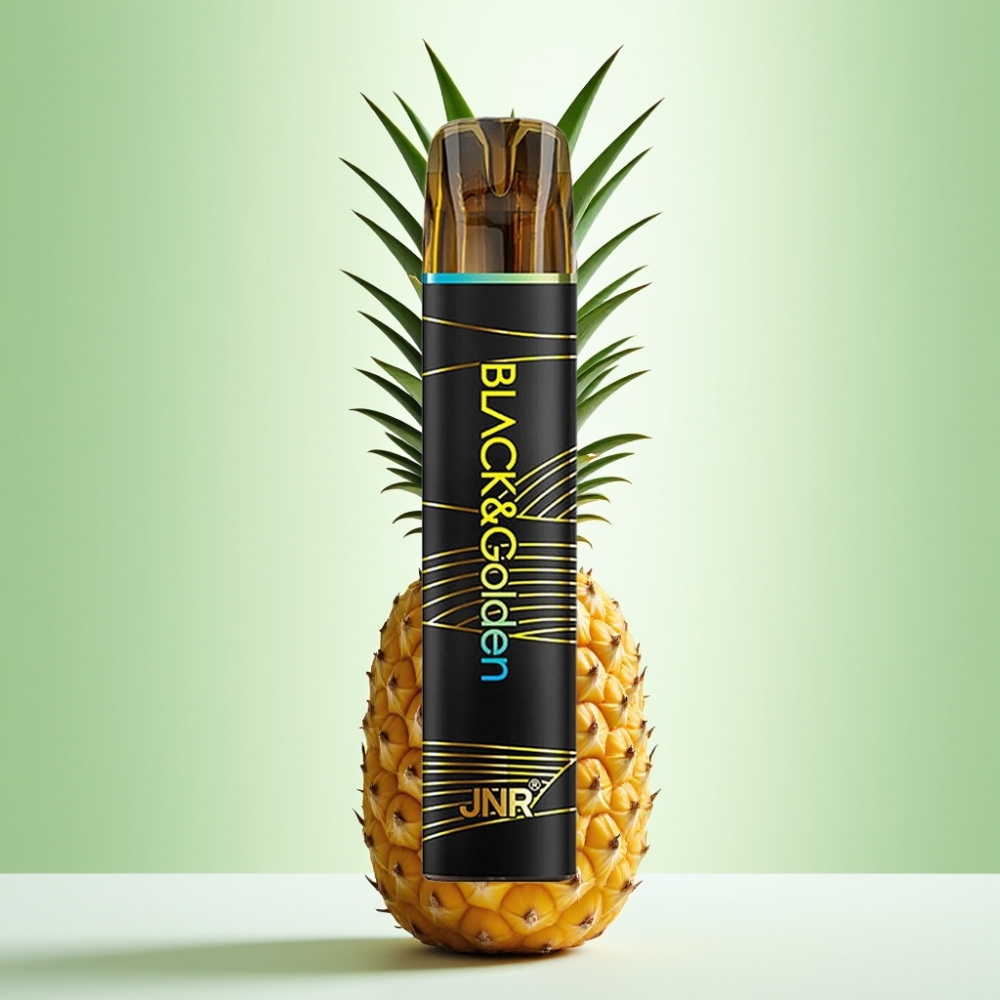 JNR Black&Golden 800 Pufova Dispozabil Vape Ananas Led 2ml 2% nikotina 550mAh
