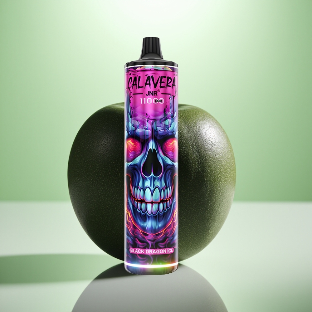 JNR Calavera 11000 Puffs Dispozabil Vape Crni Zmaj Led, 850 mAh, 21ml, 1.0ohm Mesh