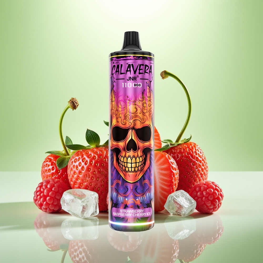 JNR Calavera 11000 Puffs Dispozabil Vape Jagoda Malina Trešnja Led, Type-C, 850mAh, 21ml