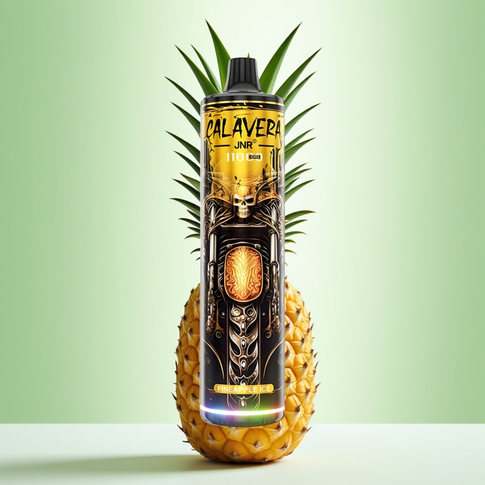 JNR Calavera 11000 Pufova Dispozabil Vape Ananas Led, 850 mAh, 21ml, 1.0ohm Mesh Coil