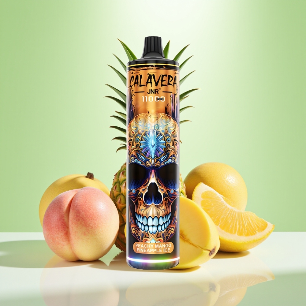 JNR Calavera 11000 Pufova Dispozabilna Vape - 850mAh, 21ml, 1.0ohm, Breskva Mango Ananas Ice
