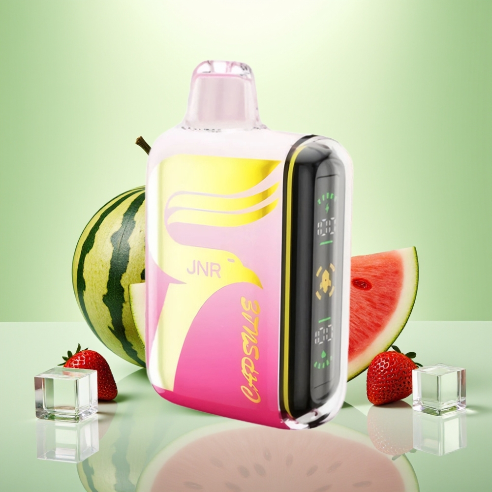 JNR Capsule 15000 Puffs Dispozabil Vape Jagoda Lubenica Led, 850mAh, 20ml, Dual Mesh Coil, Smart LED Display