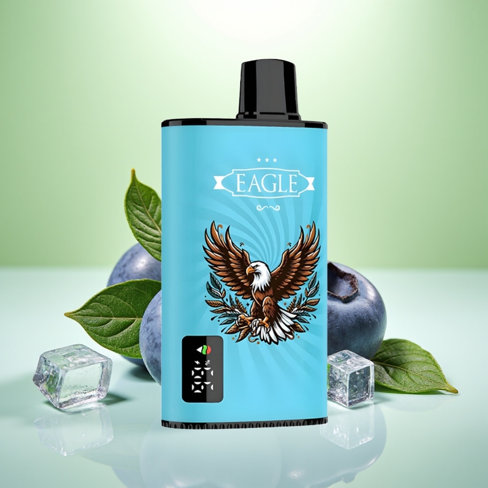 JNR EAGLE Smart 23000 Puf Dispozabil Vape – Borovnica Led, Digitalni ekran, 1.0ohm Mesh kalem, 750mAh baterija