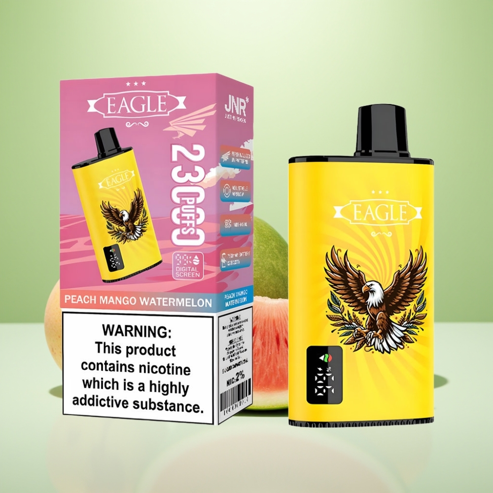 JNR EAGLE Smart 23000 Puffs Dispozabil Vape Breskva Mango Lubenica – Digital ekran, 1.0ohm Mesh kalem, 25ml tečnost