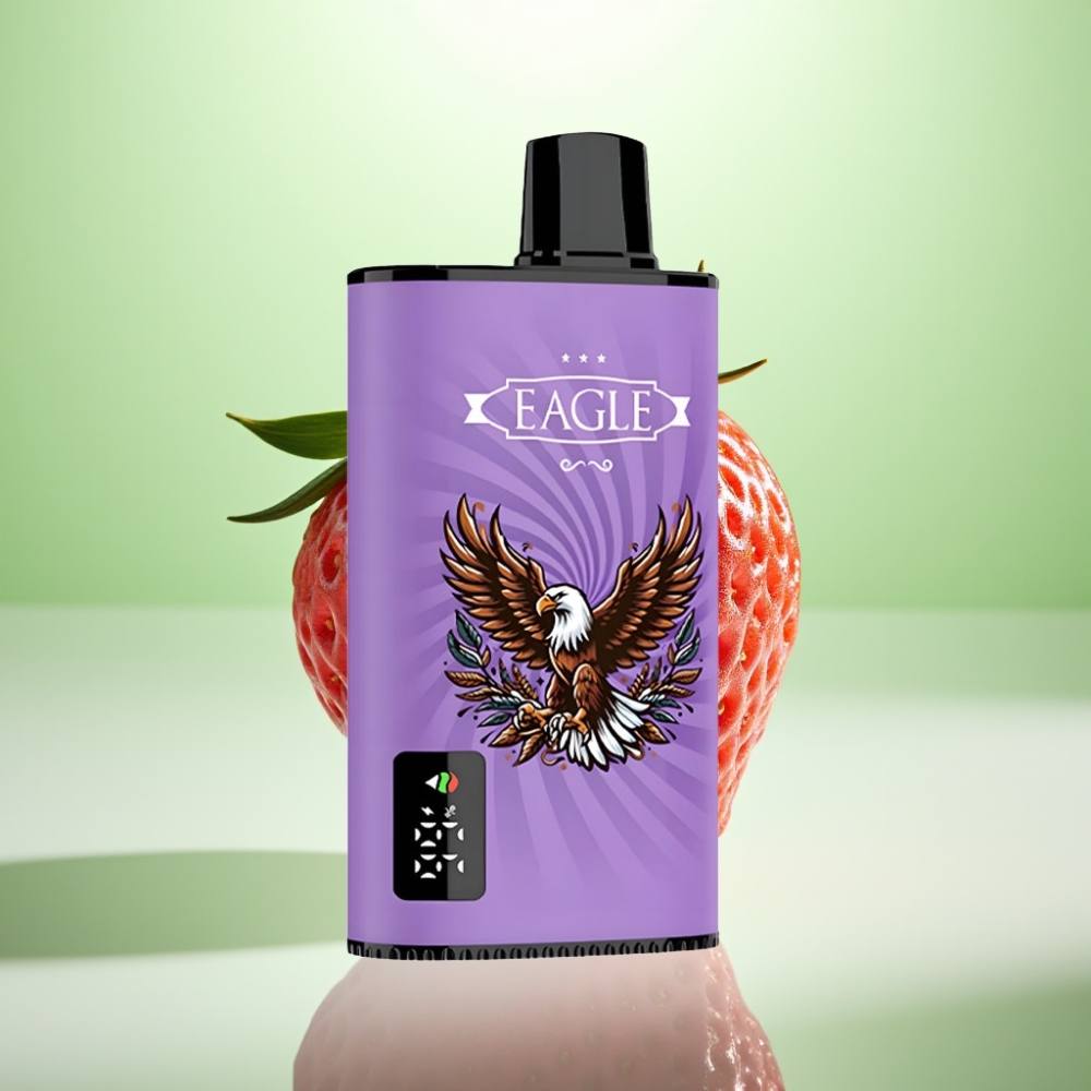 JNR EAGLE Smart 23000 Puffs Dispozabil Vape Jagoda Led, Digitalni Ekran, 1.0ohm Mesh Kalem, Podešavani Protok Vazduha