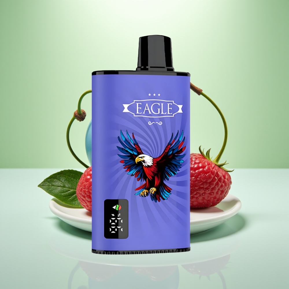 JNR EAGLE Smart 23000 Pufova Dispozabil Vape - Plava Malina Trešnja, Digitalni Ekran, 1.0ohm Mesh Kalem, Podesivi Protok Vazduha