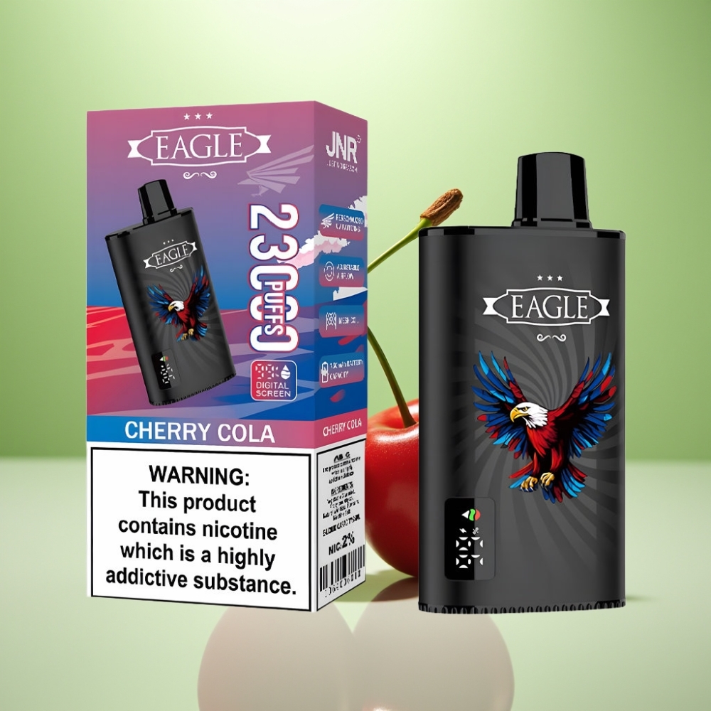 JNR EAGLE Smart 23000 Pufova Dispozabil Vape Višnja Kola – Digitalni ekran, 1.0ohm Mesh Coil, Podesivi protok vazduha