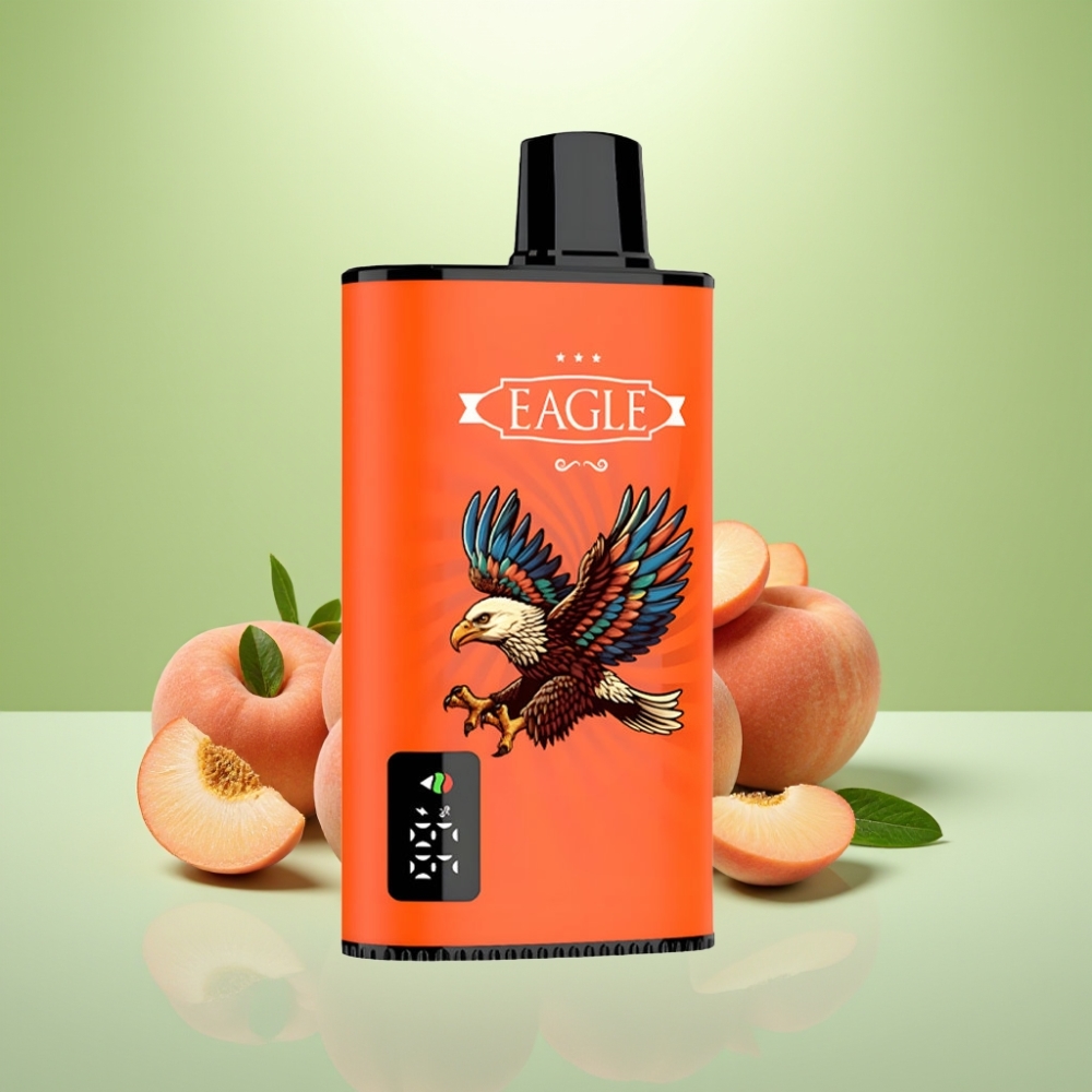 JNR EAGLE Smart 23000 Pufova Jednokratna Vape - Digitalni ekran, 1.0ohm Mesh kalem, Podesivi protok vazduha, Sočna breskva