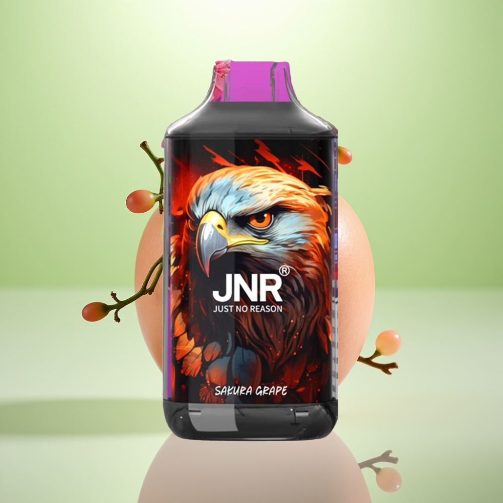 JNR Falcon 16000 Puffs Dispozabil Vape Sakura Grožđe – 850 mAh, 22ml, Dual Mesh Coil, Tip C