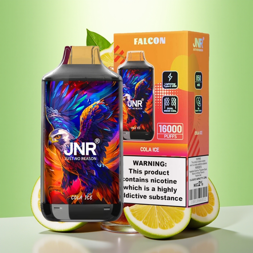 JNR Falcon 16000 Puffs Dispozabilna Vape Cola Led, 850mAh, 22ml, Dual Mesh Coil
