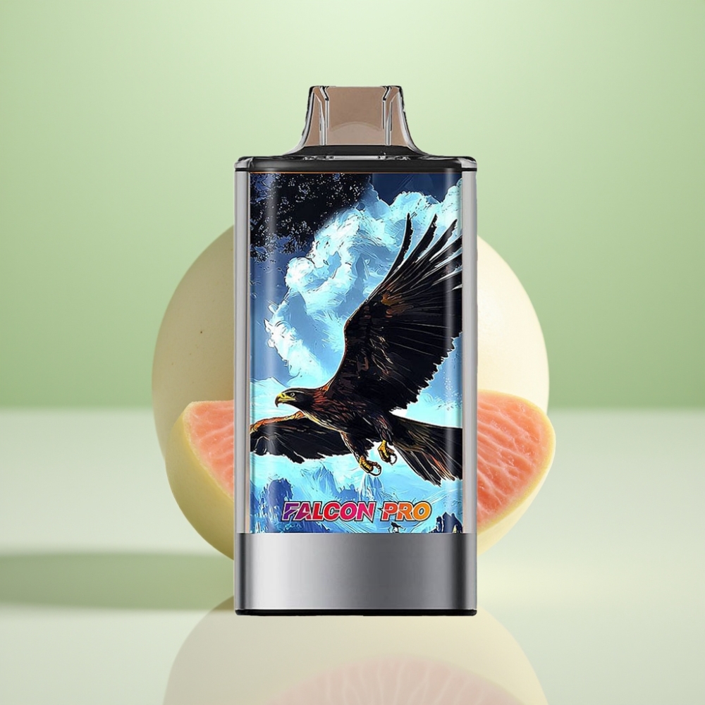JNR Falcon Pro 28000 Dispozabil Vape Beli Breskva Malina – 30ml, 950mAh, 28000 Puffova, 5% Nikotina, USB Type-C