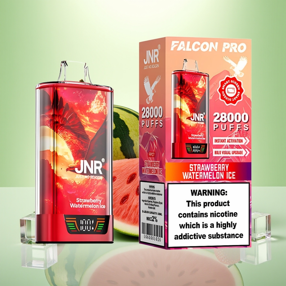 JNR Falcon Pro 28000 Dispozabil Vape Jagoda Lubenica Led – 30ml, 950mAh, 28000 Puffova, 5% Nikotina