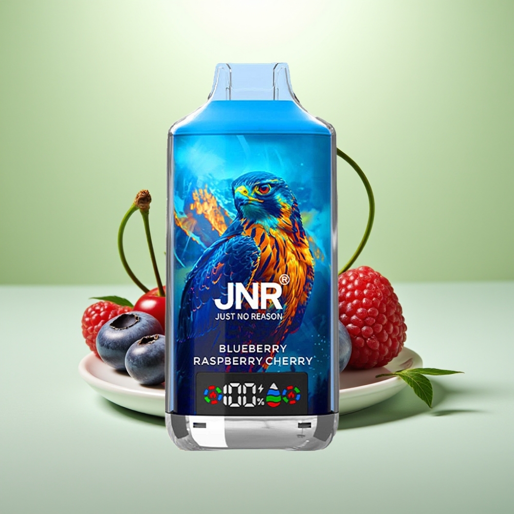 JNR Falcon X 18000 Puffs Dispozabil Vape Borovnica Malina Trešnja, 750mAh, 24ml, Dual Mesh Coil